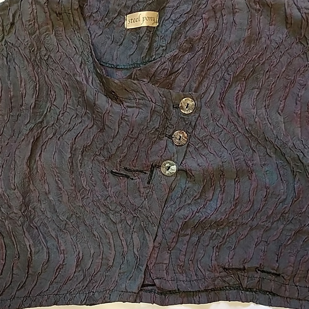 Steel Pony Artisan Silk Crop Jacket, NWOT, 1size - Picture 5 of 16